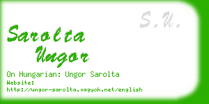 sarolta ungor business card
